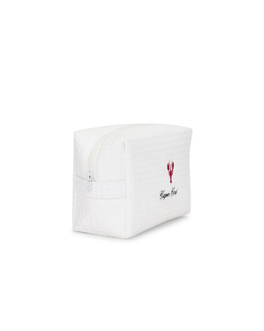 Abode White Cape Cod Waffle Pouch