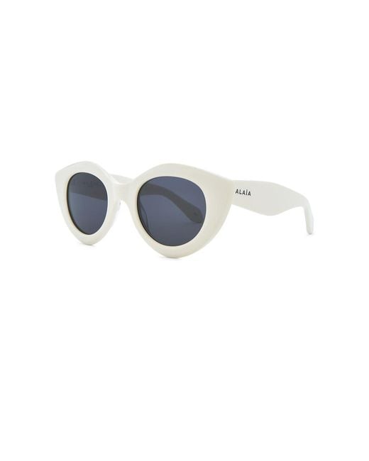 Alaïa Blue Alaïa Round Sunglasses