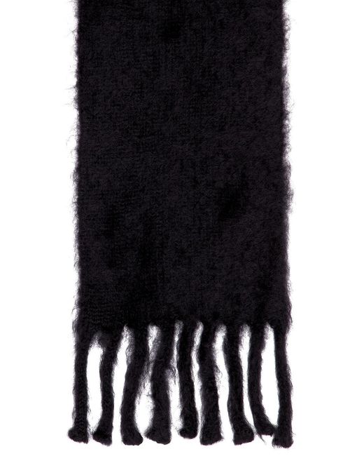 Acne Black Hooded Scarf