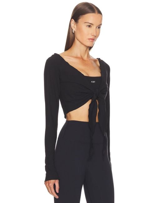 437 Black The Wrap Top