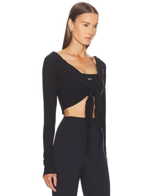 437 Black The Wrap Top