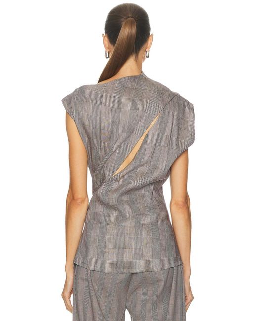 Jade Cropper Gray Asymmetric Top