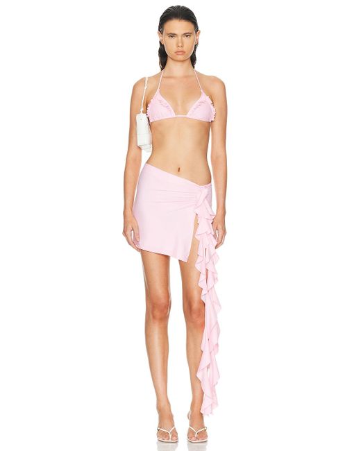 Shani Shemer Pink Beth Bikini Top