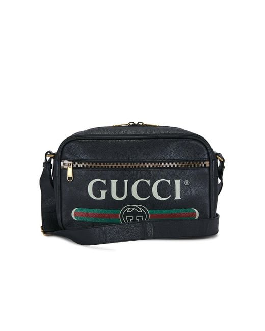 Gucci Black Logo Messenger Bag