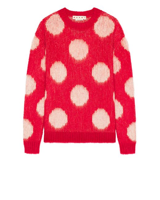 Marni Red Roundneck Sweater for men