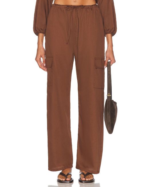 Leset Brown Yoko Drawstring Pant