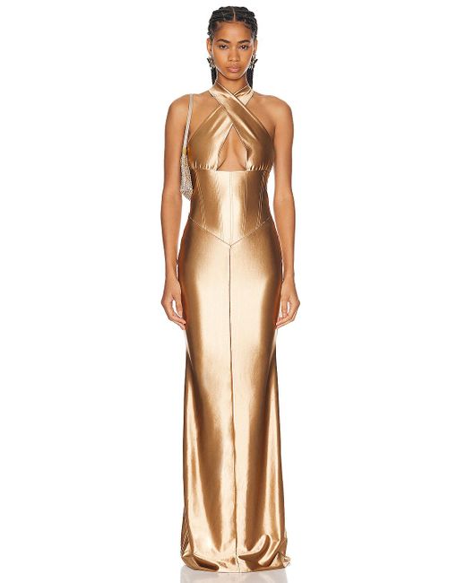 retroféte Metallic Charity Dress
