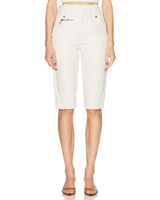 Burberry White Tapered Capri