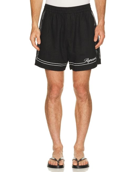 Represent Black Border Short for men