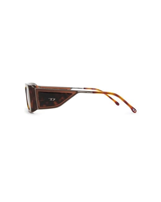 DIESEL Brown Rectangle Sunglasses for men