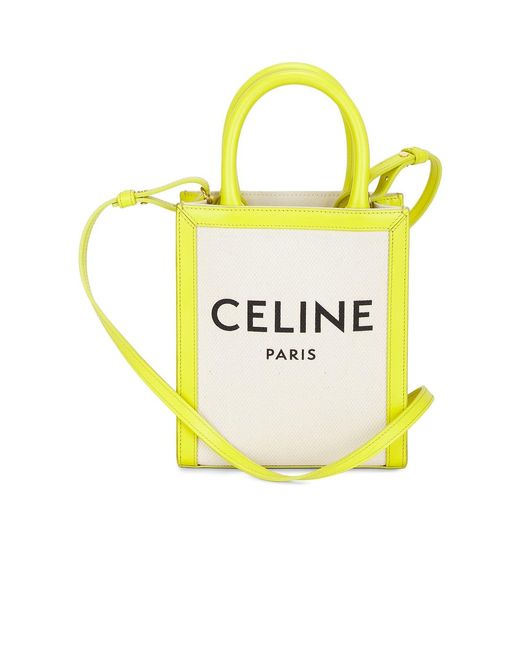 Céline Yellow Mini Vertical Cabas Tote Bag