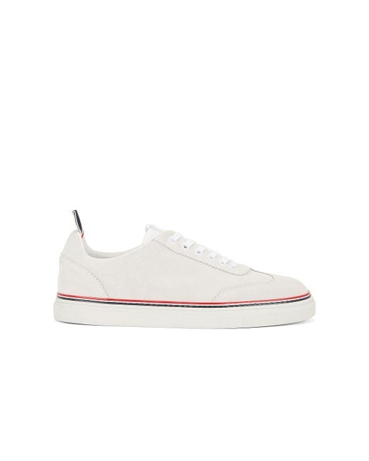 Thom Browne Suede Field Shoe in White for Men | Lyst UK