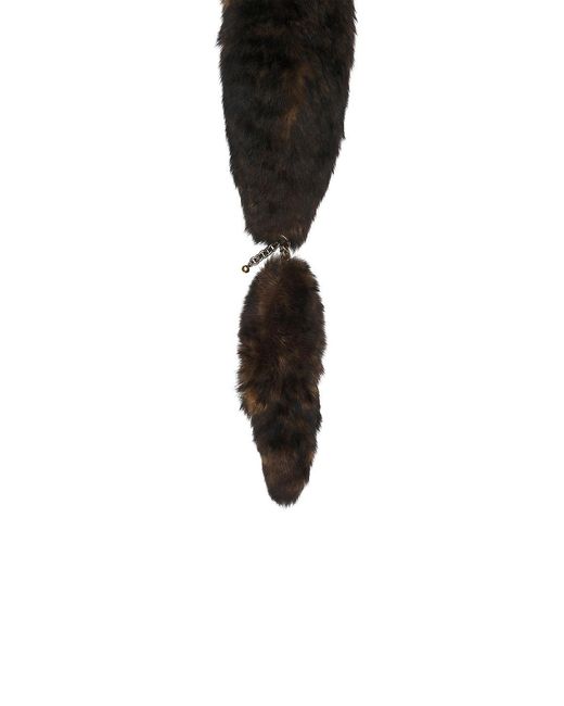 Chloé Black Chain Tail Scarf