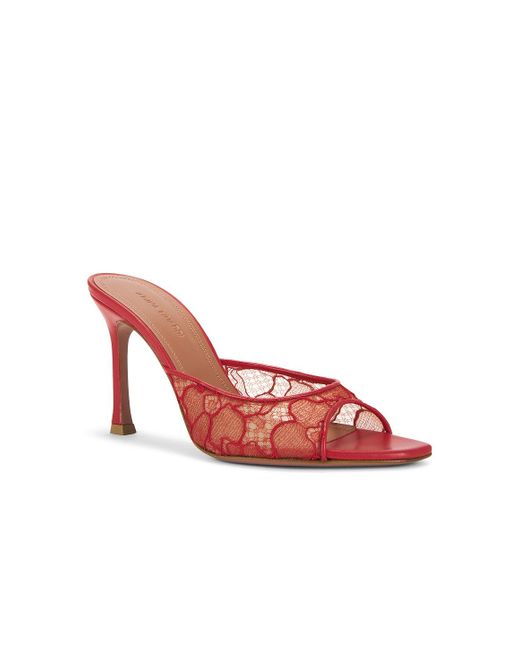 AMINA MUADDI Pink Alexa 95 Lace Slipper