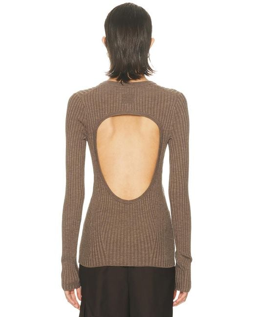 Helmut Lang Multicolor Open Back Ribbed Top