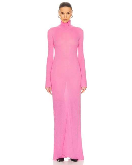 Zeynep Arcay Pink Turtleneck Maxi Dress