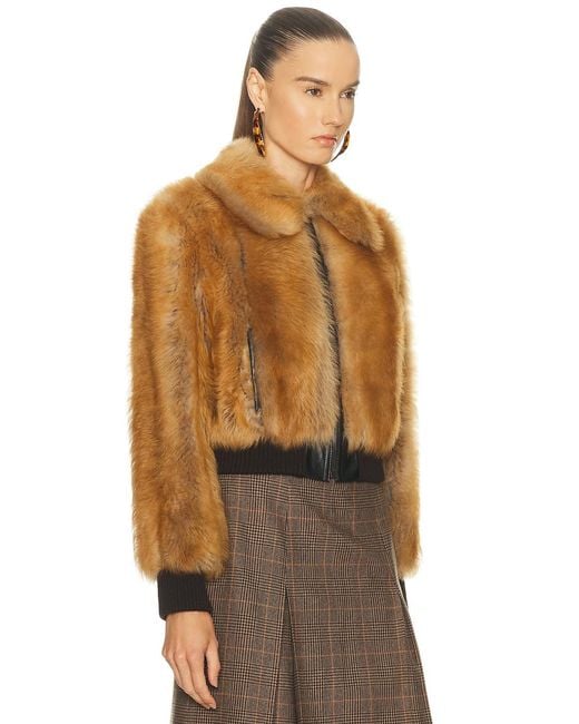Saint Laurent Brown Fur Jacket