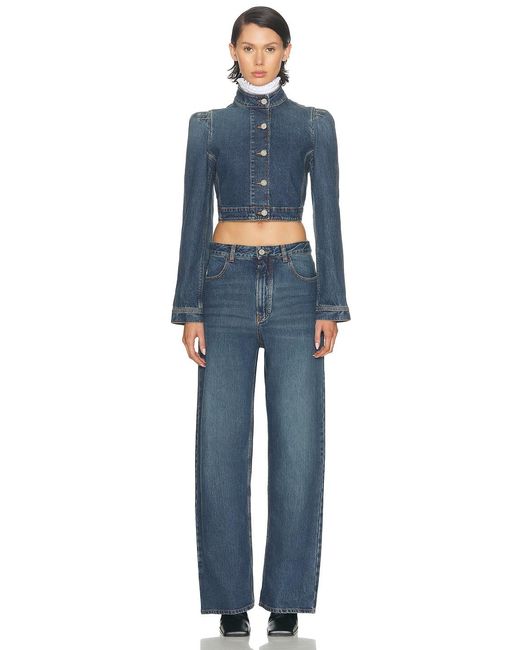 Alaïa Blue Highneck Jacket