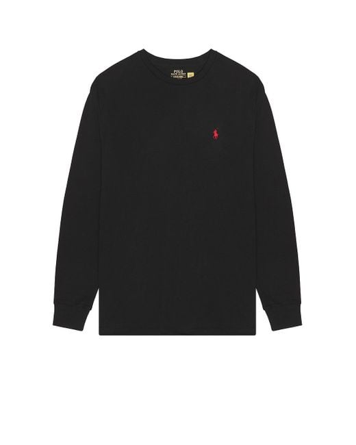 Polo Ralph Lauren Black Long Sleeve Crewneck T-Shirt for men