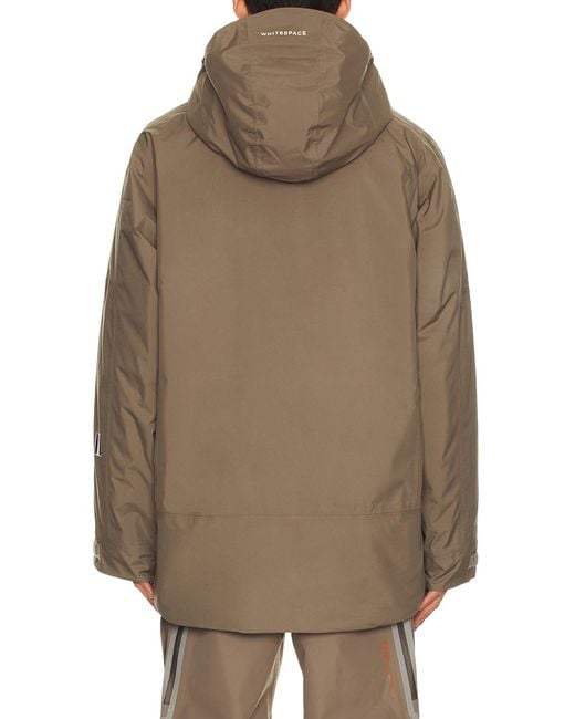 White/space Brown Parka Jacket for men