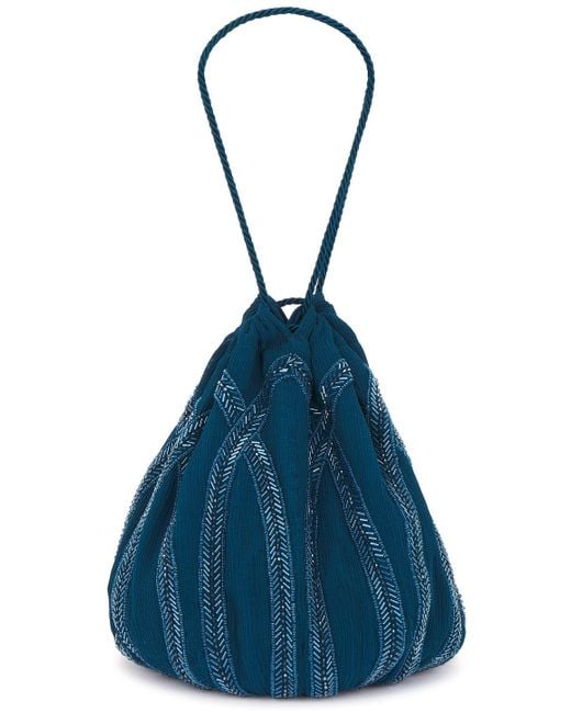 Saint Laurent Blue Supple Pochon Bag