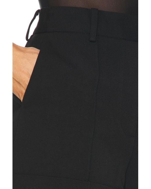 Alex Perry Black Suiting Cuffed Mini Short