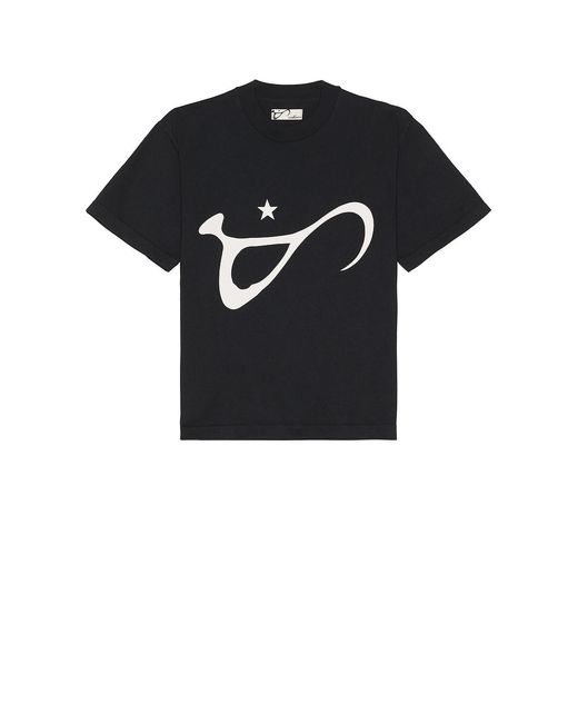 Art Community Black Washed Script Tee for men