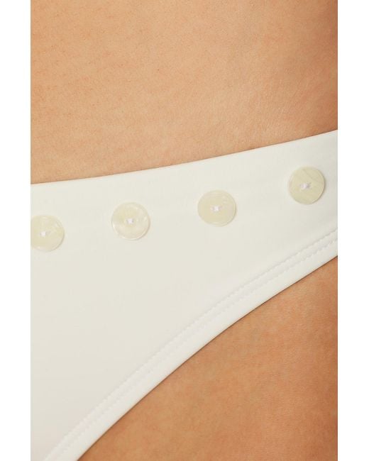 Staud White Gemma Bikini Bottom