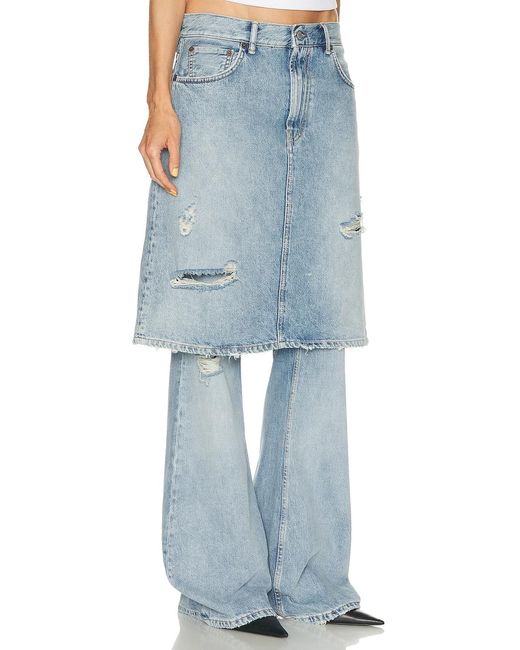 Acne Blue Pert Light Crow Wide Leg