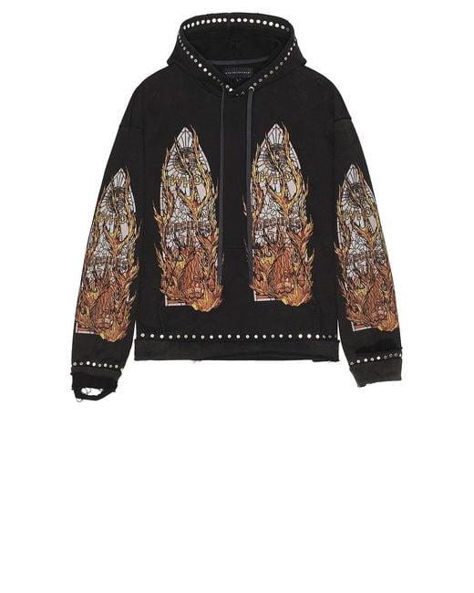 Who Decides War Black Hardware Hooded Pullover for men