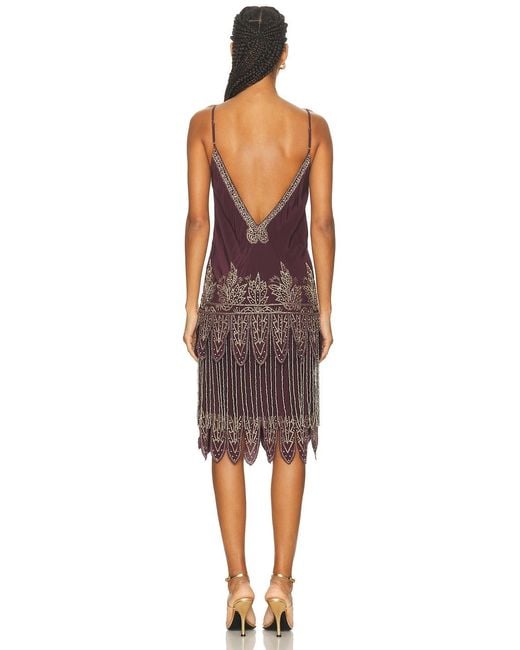 Bode Purple Beaded Epoque Dress