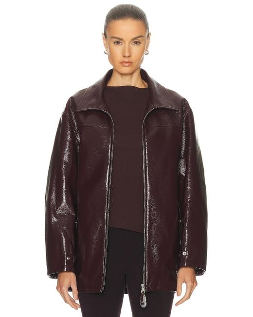 Courreges Brown Maxi Bomber Jacket