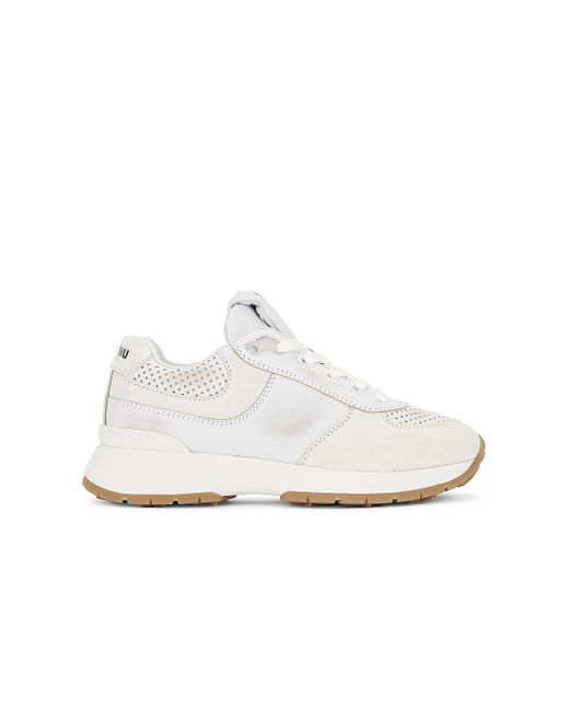 Miu Miu White Leather Sneaker