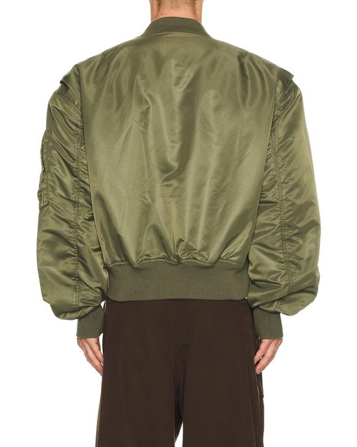 Entire studios Green Cropped Broad Bomber for men