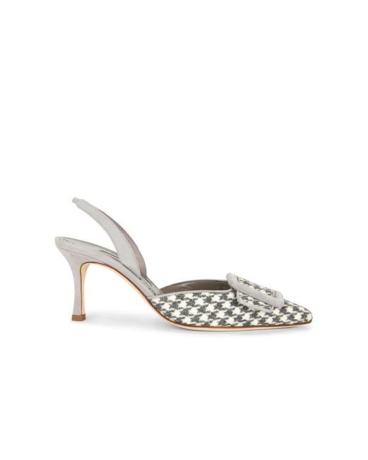 Manolo Blahnik Metallic Mayslibi 70 Pump