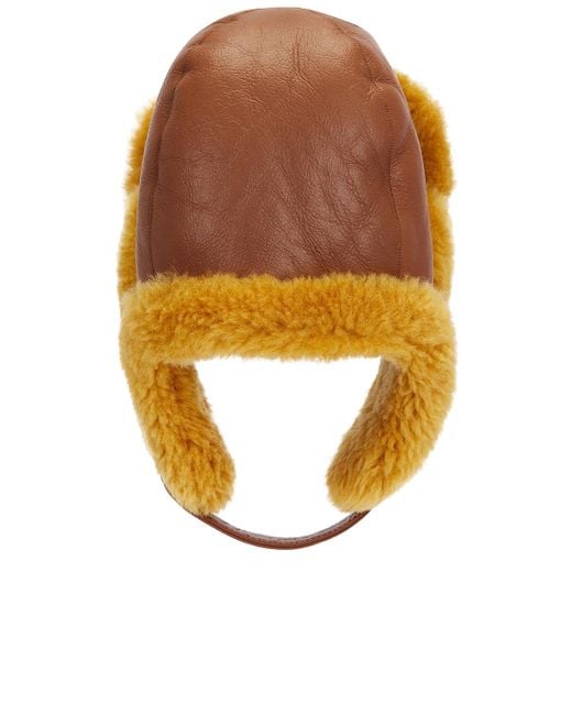 Acne White Shearling Hat