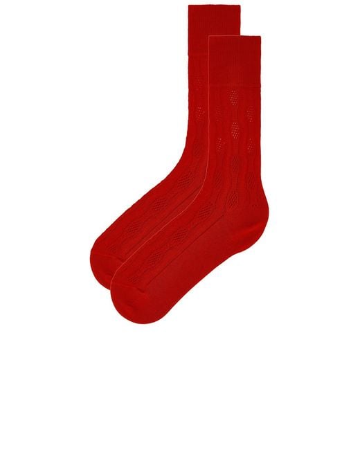 Dries Van Noten Red Sock