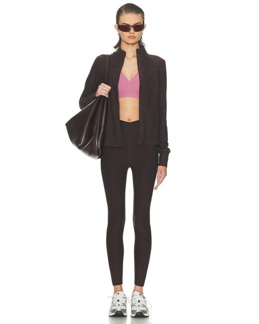 Beyond Yoga Black Spacedye Trails Active Jacket