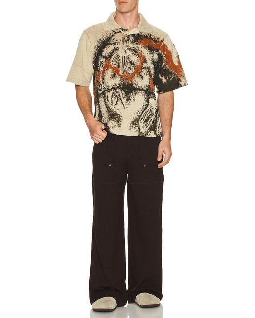 Isa Boulder Black Loop Patch Pants for men