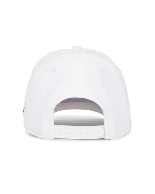 Siegelman Stable White Denim Five Panel Hat