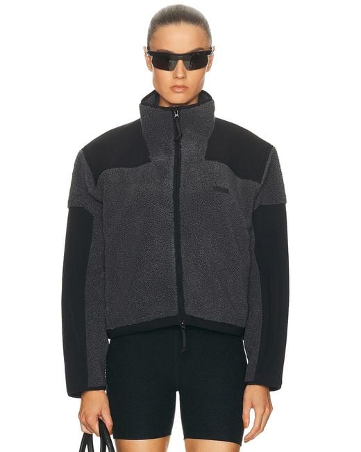 Skims Black Teddy Boxy Zip Up Jacket