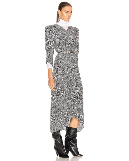 isabel marant albi silk dress