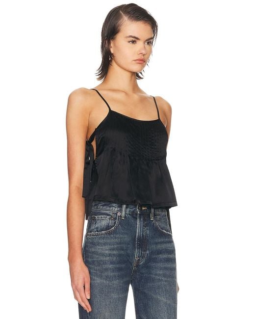 R13 Blue Square Neck Ties Cami Top