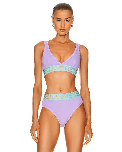 Versace Cotton Iconic Triangle Bra Lyst UK