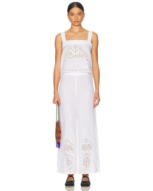 Bode White Belvoir Pant
