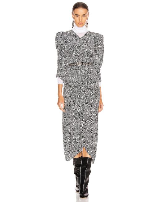 isabel marant albi silk dress