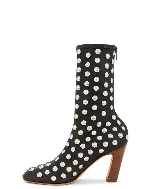 Khaite Black Apollo 85 Mid Heel Boot