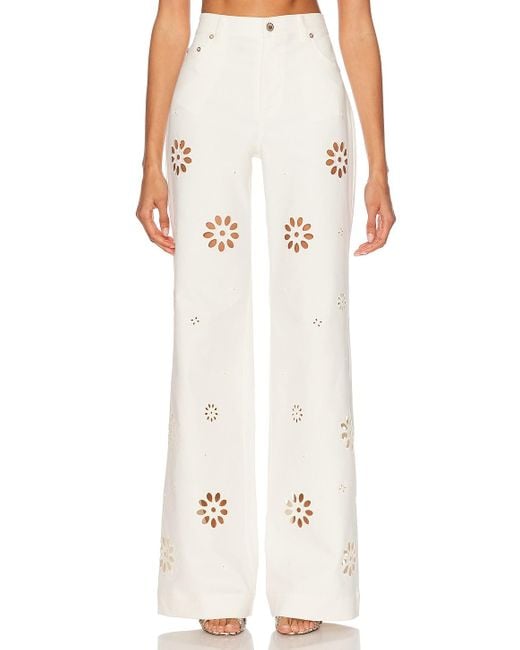 LoveShackFancy Natural Carolette Pant