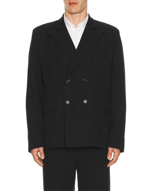 Palmes Black Double Breasted Blazer for men