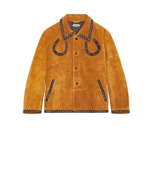 Bode Orange Suede Carson Jacket for men